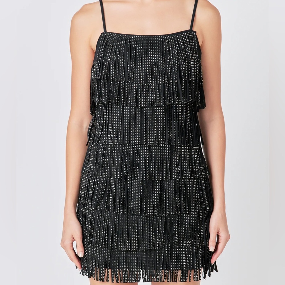 RHINESTONE MINI DRESS!!